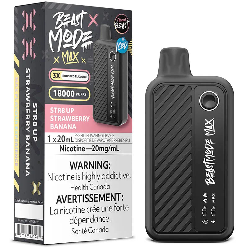 Str8 Up Strawberry Banana Flavour Beast Mode Max 18K Disposable Vape