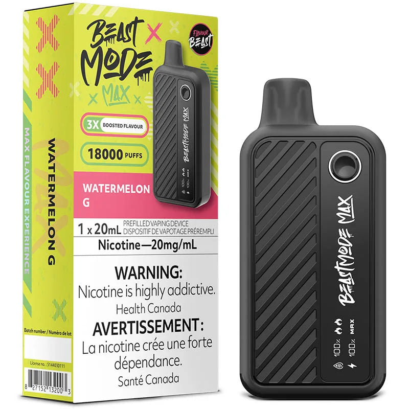 Watermelon G Flavour Beast Mode Max 18K Disposable Vape