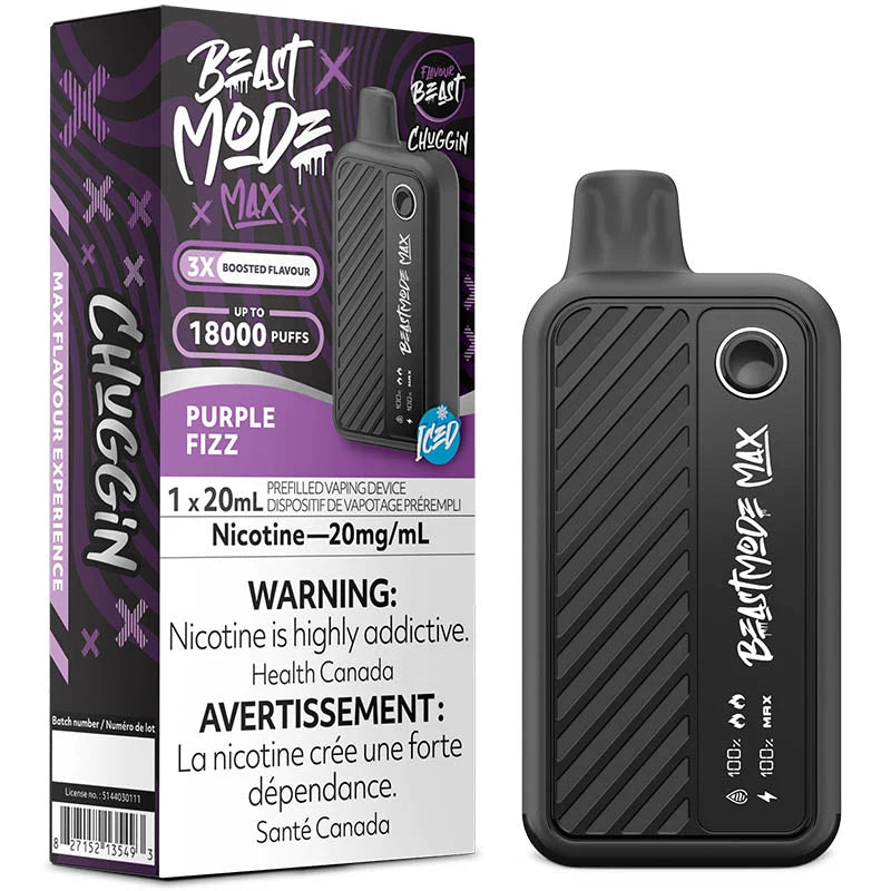Chuggin Purple Fizz Ice Flavour Beast Mode Max 18K Disposable Vape