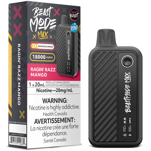 Ragin’ Razz Mango Flavour Beast Mode Max 18K Disposable Vape