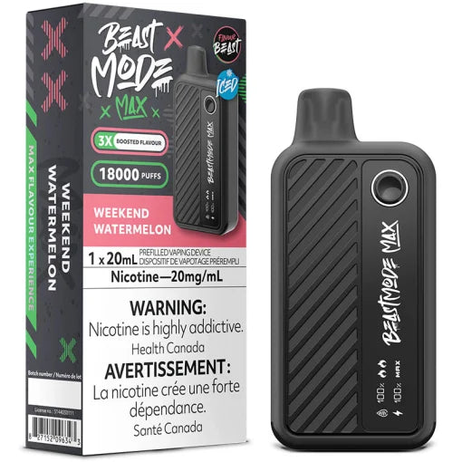 Weekend Watermelon Flavour Beast Mode Max 18K Disposable Vape