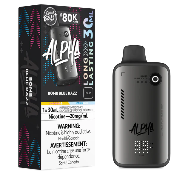 Bomb Blue Razz Alpha Disposable Vape by Flavour Beast