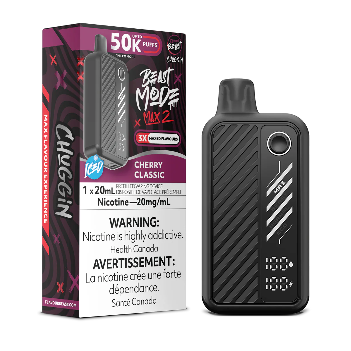 Cherry Classic Ice Flavour Beast Mode Max 2 50K Disposable Vape