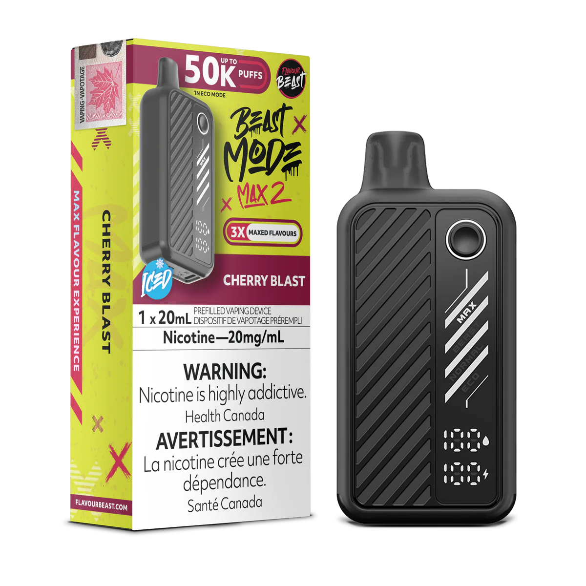 Cherry Blast Ice Flavour Beast Mode Max 2 50K Disposable Vape