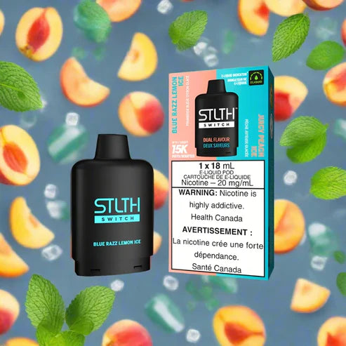 STLTH Loop 2 SWITCH 15K - Blue Razz Lemon Ice and Juicy Peach Ice Pod - 20mg