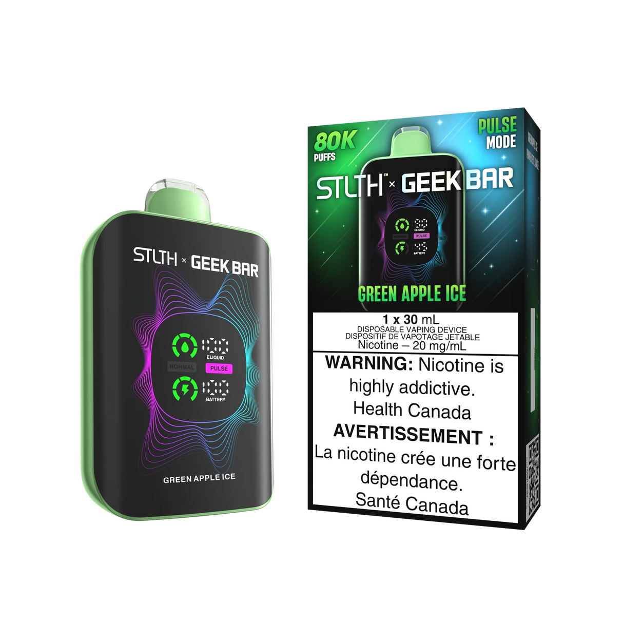 Green Apple Ice STLTH X Geek Bar Disposable Vape - 80K