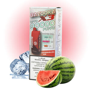 Watermelon Ice Bazooka Vape X3 disposable