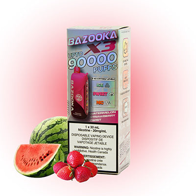 Watermelon Strawberry Twist Bazooka Vape X3 90K disposable