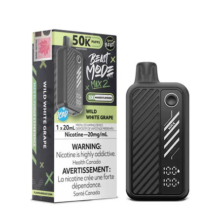 Wild White Grape Ice Flavour Beast Mode Max 2 50K Disposable Vape