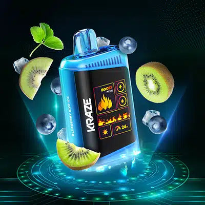 Kraze HD Mega BLUEBERRY KIWI ICE Vape Jetable