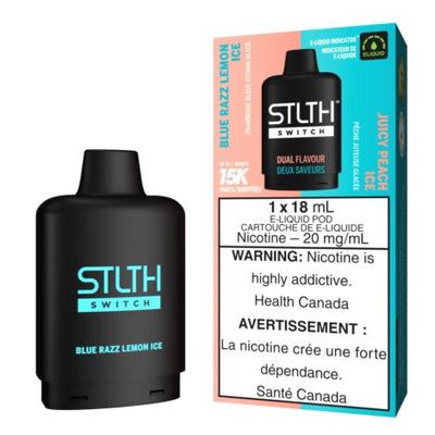 STLTH Loop 2 SWITCH 15K - Blue Razz Lemon Ice and Juicy Peach Ice Pod - 20mg