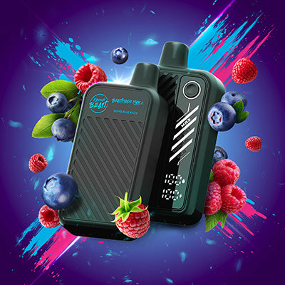 Bomb Blue Razz Flavour Beast Mode Max 2 50K Disposable Vape