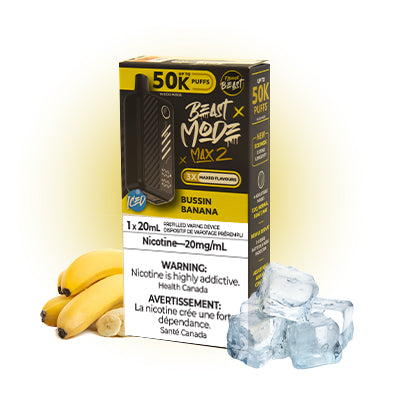 Bussin Banana Flavour Beast Mode Max 2 50K Disposable Vape