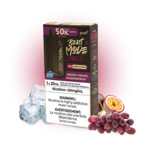 Groovy Grape Ice Passionfruit Flavour Beast Mode Max 2 50K Disposable Vape