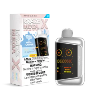 White G.B. Ice Kraze Mega X -48KDisposable Vape
