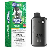 Green Apple Fruity G Alpha Disposable Vape by Flavour Beast