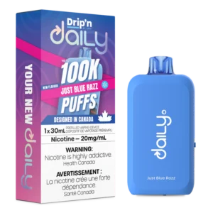 Just Blue Razz Ice Drip’n Daily 100K Disposable By Envi