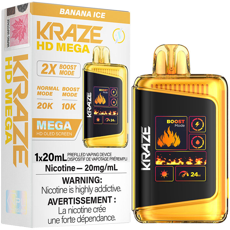 Kraze HD Mega Banana Ice Vape Jetable