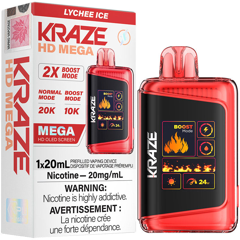 Kraze HD Mega Litchee Ice Vape Jetable