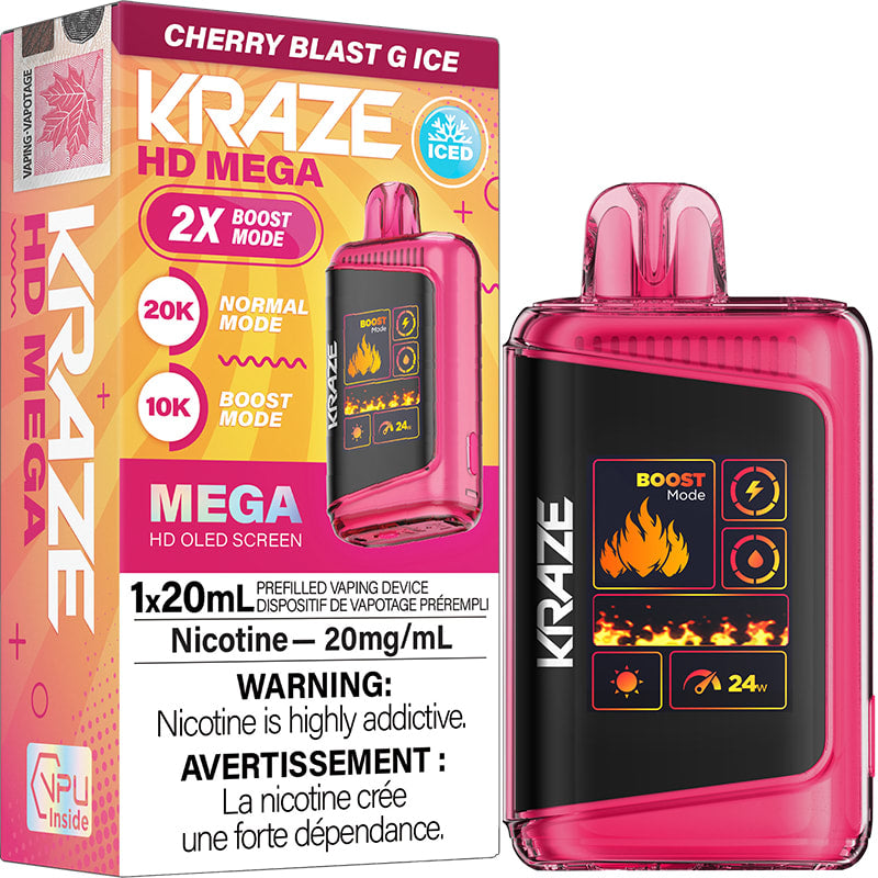 NOUVEAU - KRAZE HD MEGA Cherry Blast G Ice