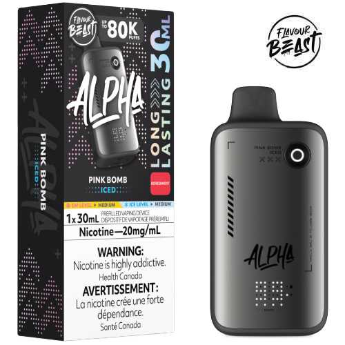 Pink Bomb Iced Alpha Disposable Vape by Flavour Beast
