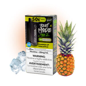 Pumped Up Pineapple Ice Flavour Beast Mode Max 2 50K Disposable Vape