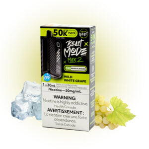 Wild White Grape Ice Flavour Beast Mode Max 2 50K Disposable Vape