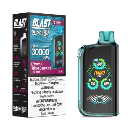 Triple Berry Ice Drip’n X Fasta Blast 30K Disposable by Envi