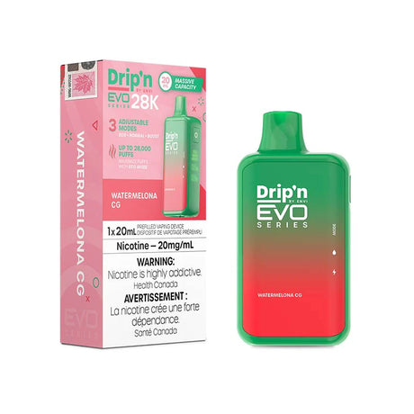 DRIP’N EVO 28K WATERMELON CG VAPE JETABLE PAR ENVI