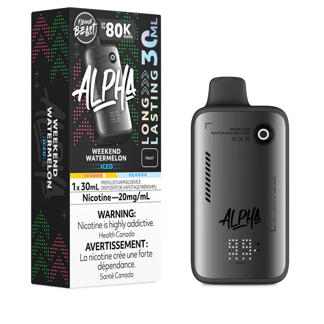 Weekend Watermelon Iced Alpha Disposable Vape by Flavour Beast