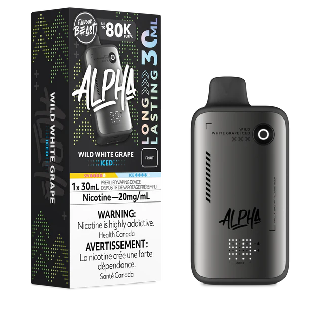 Wild White Grape Iced Alpha Disposable Vape by Flavour Beast