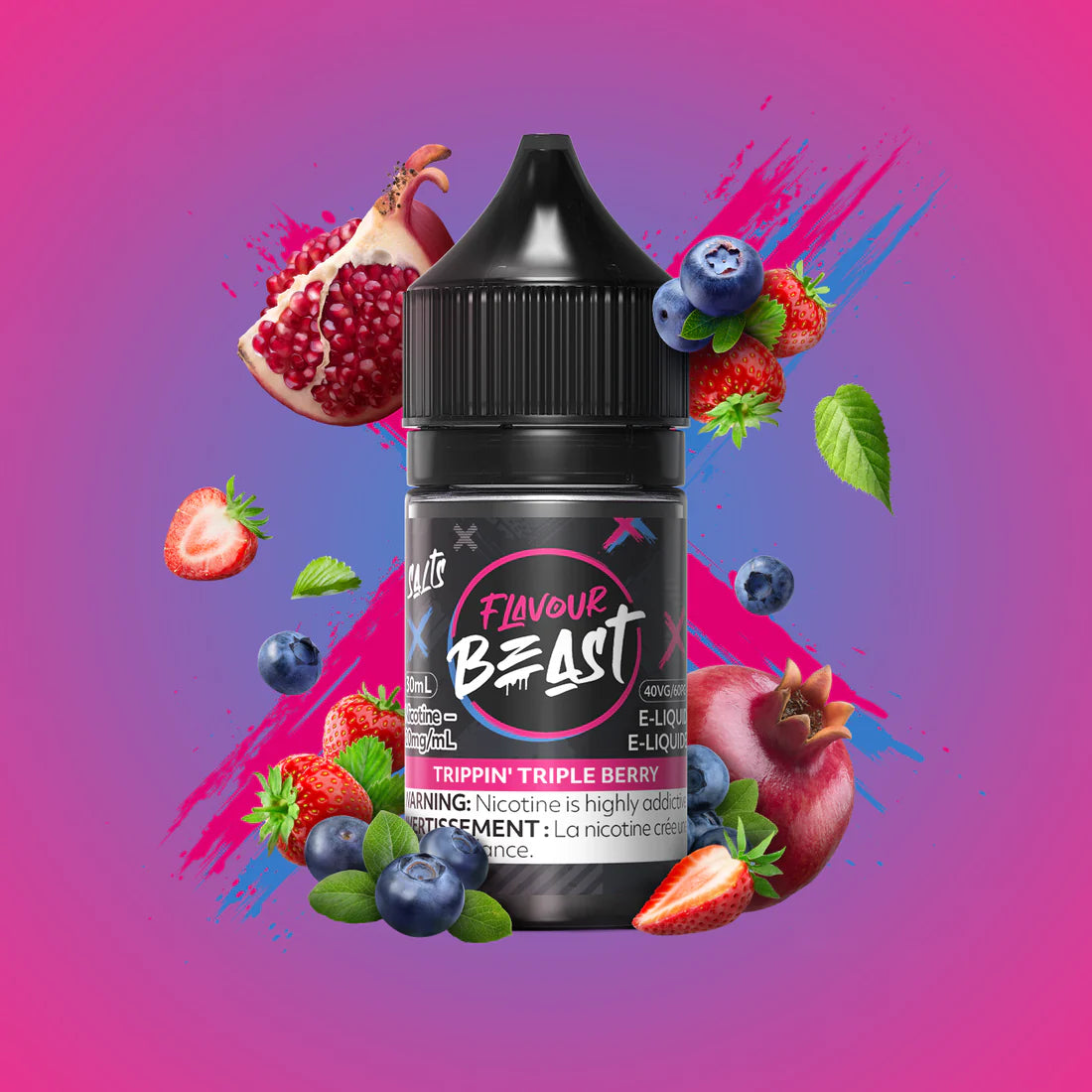 Flavour Beast E-Liquid - Trippin Triple Berry 30mL