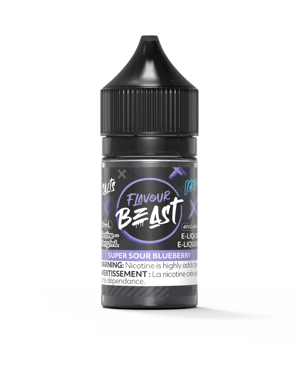 Flavour Beast E-Liquid - Super Sour Blueberry Iced 30mL