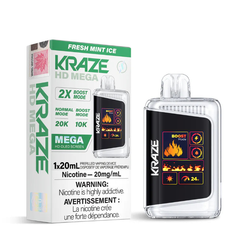 NEW KRAZE HD MEGA - Fresh Mint Ice