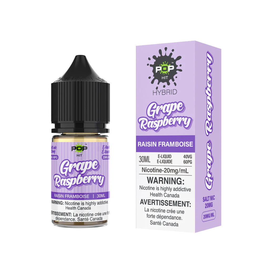 Pop Hit 20mg Nic Salt E-Liquid Grape Raspberry