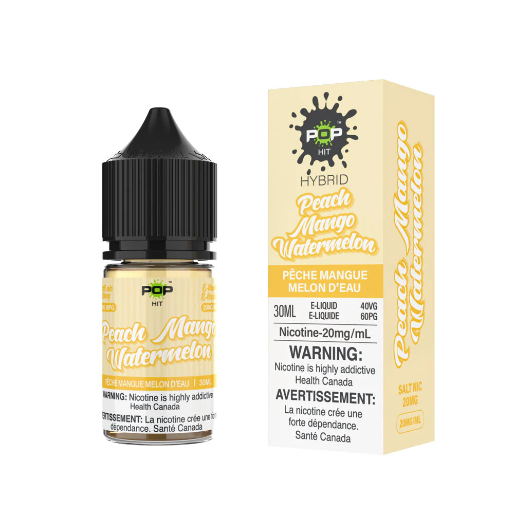 Pop Hit 20mg Nic Salt E-Liquid Peach Mango Watermelon