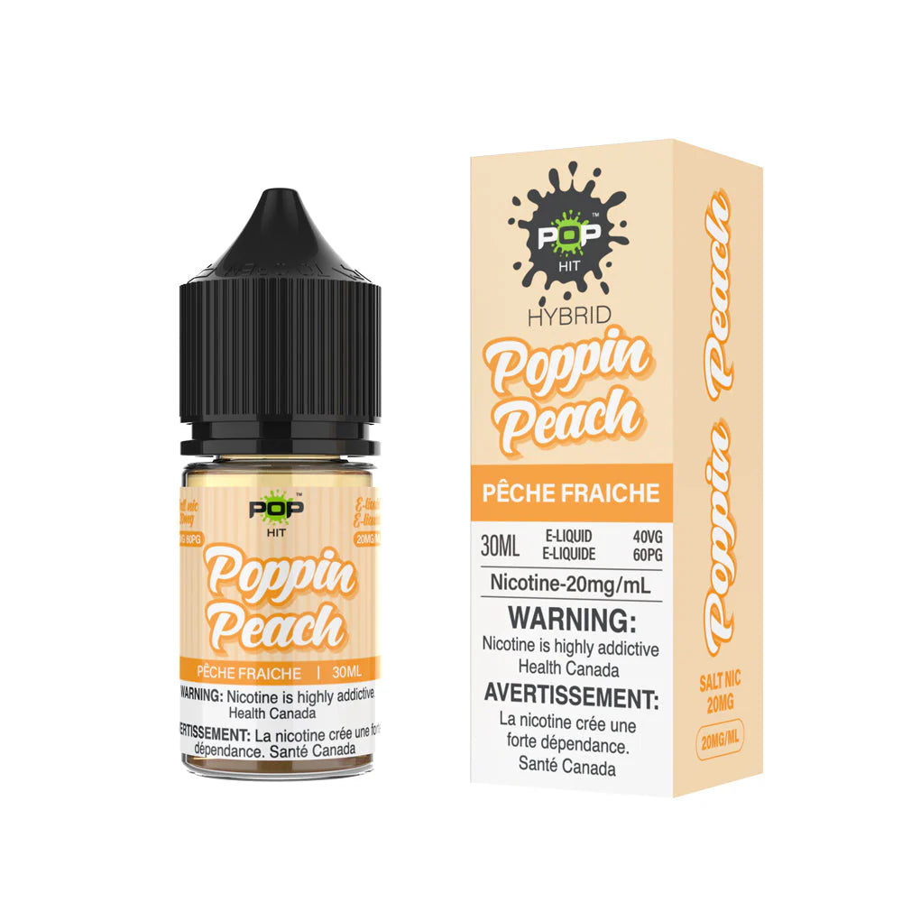 Pop Hit 20mg Nic Salt E-Liquid Poppin Peach