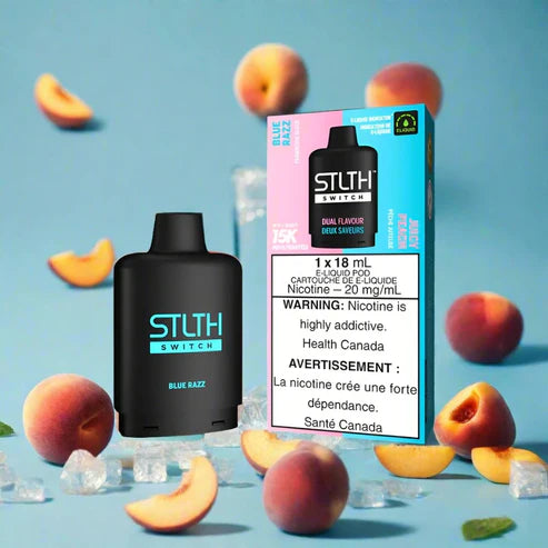 STLTH Loop 2 SWITCH 15K -  Pod Blue Razz and Juicy Peach -  20mg