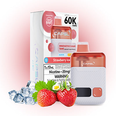 Strawberry Ice CAPSL 60K Disposable Vape by Flavour Beast