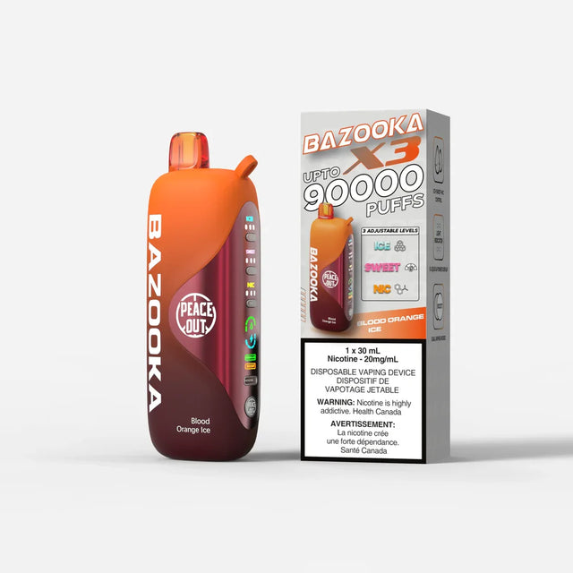 Blood Orange Bazooka Vape X3 90K disposable VAPEHEURE Blood Orange Bazooka Vape X3 90K disposable VAPEHEURE