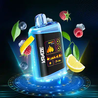 Kraze HD Mega BLUE RAZZ LEMON ICE Vape Jetable