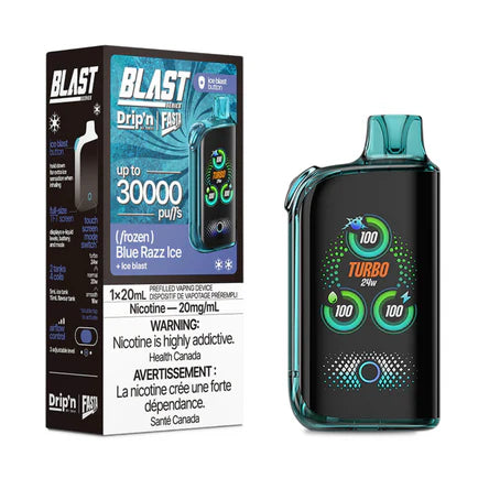 Blue Razz Ice Drip’n X Fasta Blast 30K Disposable by Envi