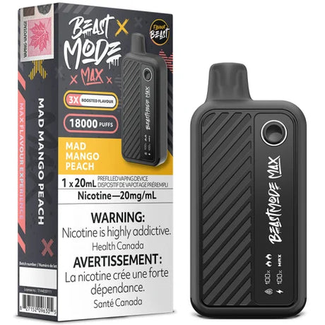 Mad Mango Peach Flavour Beast Mode Max 18K Disposable Vape