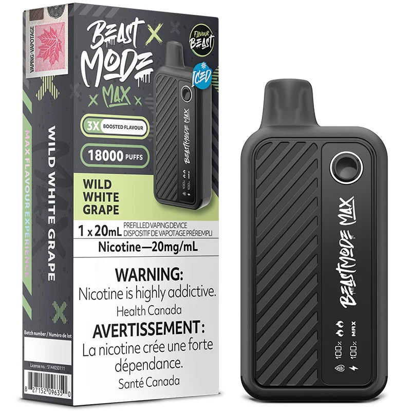 Wild White Grape Iced Flavour Beast Mode Max 18K Disposable Vape