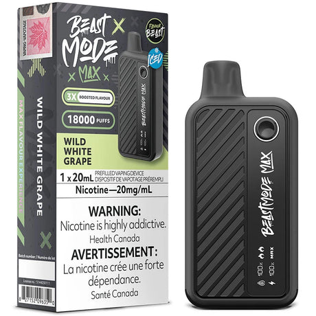 Wild White Grape Iced Flavour Beast Mode Max 18K Disposable Vape