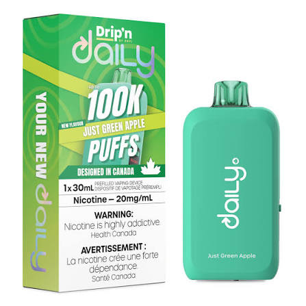 Just Green Apple Drip’n Daily 100K Disposable By Envi
