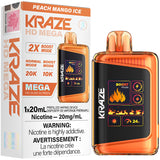 Kraze HD Mega Peach Mango Ice Vape Jetable
