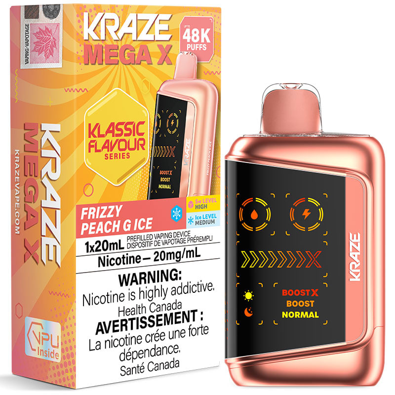 Frizzy Peach G Ice Kraze Mega X- 48K Disposable Vape
