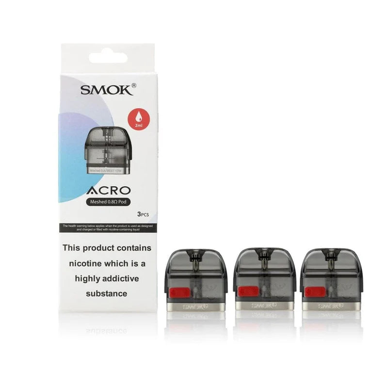 SMOK ACRO Replacement Pods (CRC) MESHED 0.8 - 3 par paquet