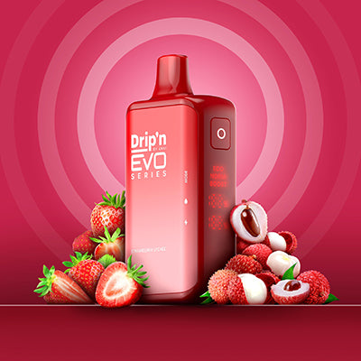 DRIP’N EVO 28K STRAWBERRY LYCHEE VAPE JETABLE PAR ENVI - NOUVEAUTÉ